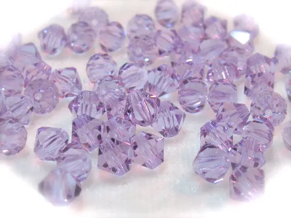 288pcs/Lot 6mm Crystal Violet color Chinese Top Quality Crystal Bicone Beads