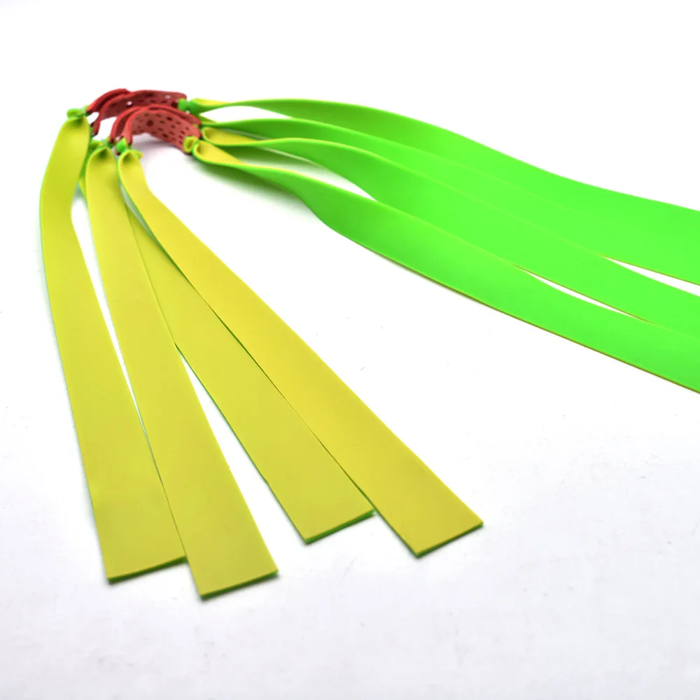 Hunting Flat Rubber Band, Green Color, Powerful Catapult Rubber Band, Latex Slingshot, Latex Rubber Band, 1.2mm Thickness, 10Pcs