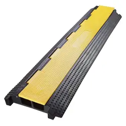 2 Channel Heavy Duty Wire Cover Cable Cord Road Ramp Protector PVC And Rubber Speed Bump Roadway Safety