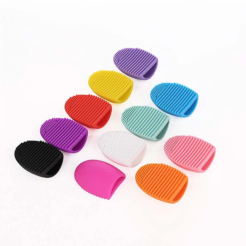 

11 colors Pro Brushegg Silicone Brush Cleaning Egg Brush egg Cosmetic Brush Cleanser Make up Makeup Brush Cleaner Clean tool