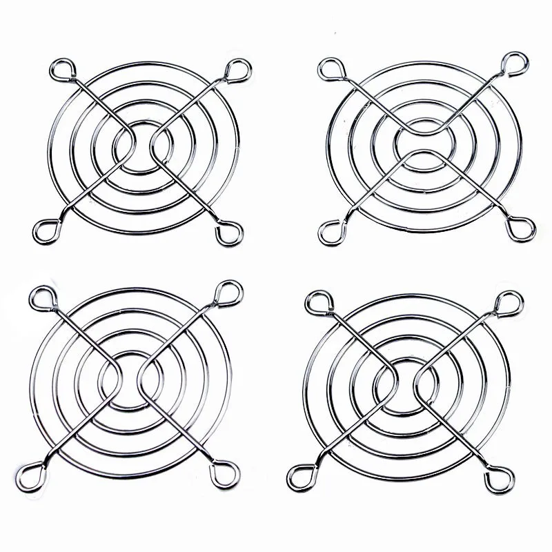 10 miếng 50mm Trường Hợp Máy Tính Quạt Làm Mát Bảo Vệ Ngón Tay Kim Loại Grill Bảo Vệ