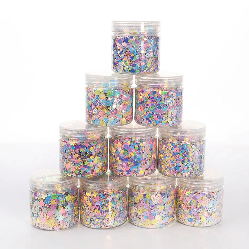 New Box 75g-80g/Box Five Mixed Colors Shape Loose Sequins Paillettes Nails Art Manicure Material,Wedding Decoration Confetti