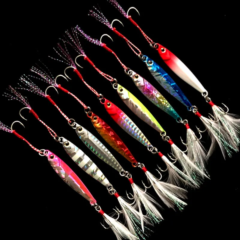 Angeln Glow Jigs 15g/6cm 7g/10g/20g/25g Jigbait Köder Shore Cast Lockvögel Metall Köder Künstliche Köder 1 Stück Verkauf – Detail 7