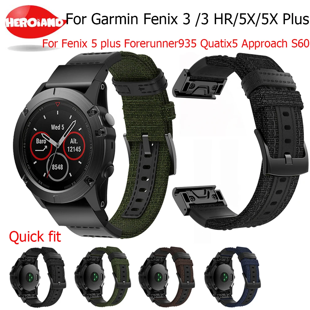 22 26mm pulseira de relógio de silicone fácil ajuste rápido para garmin fenix 3 3hr/fenix 5x/fenix 5x plus/s60/d2/mk1/fenix 5/fenix 5 plus