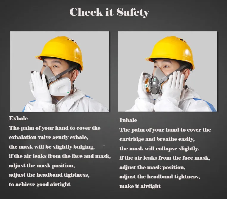 3M 6200 Half Face Painting Spraying Respirator Gas Mask 15 In 1 Suit Safety Work with 6001 Filter Dust Mask