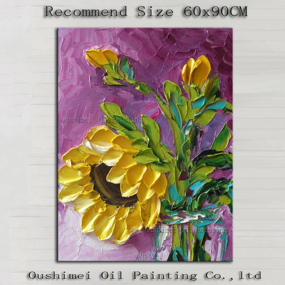 Professional Artist Pure Hand-painted High Quality Modern Abstract Flower Oil Painting On Canvas Flower In Vase Painting