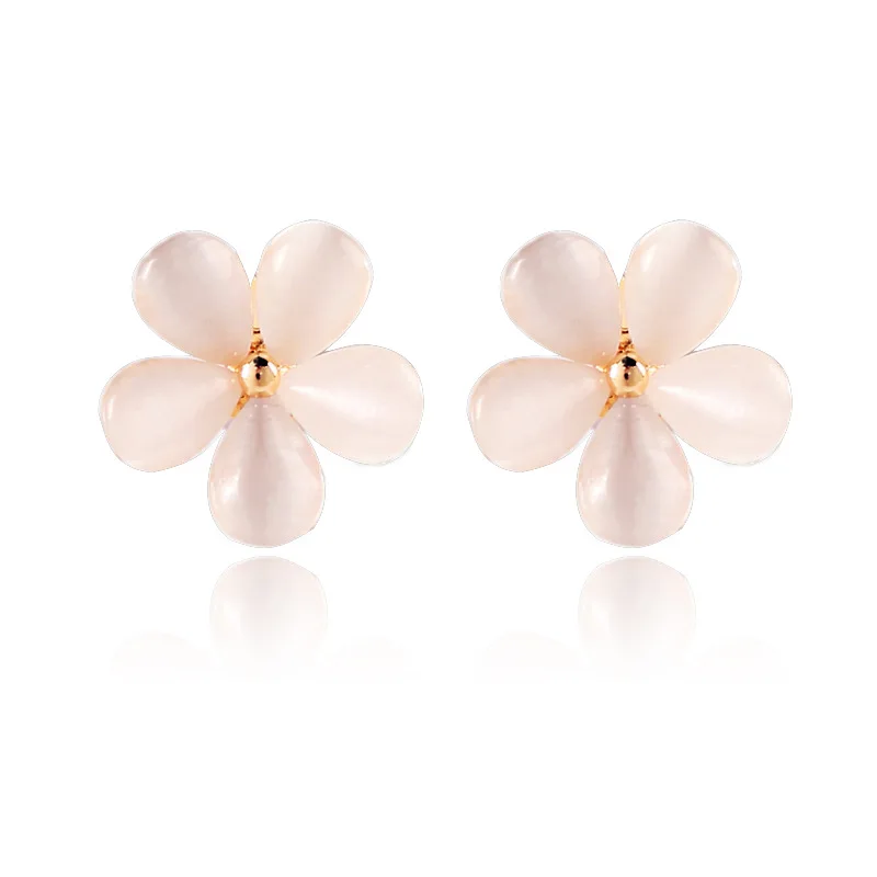 JIOFREE NEW Fashion Flower Opal Clip on Earrings Without Piercing for Women Jewelry Wholesale