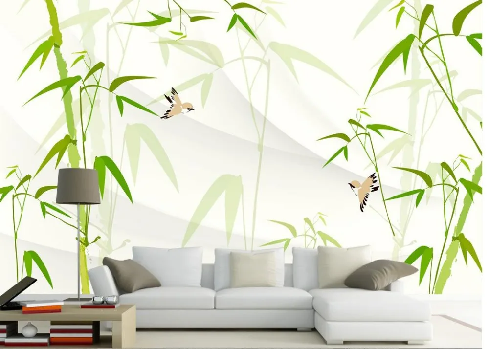 

Custom photo wallpaper 3D stereoscopic Bamboo Photo wallpaper custom wallpaper TV setting wall of sitting room sofa