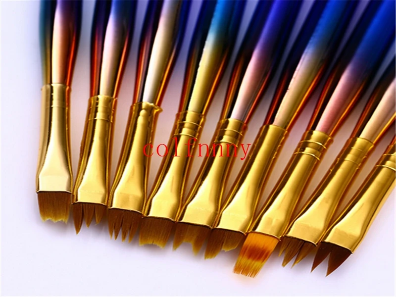 100pcs/lot Brush tool for nail brush tool for wholesale petal pattern brush with flower brush plating on the irregular hair