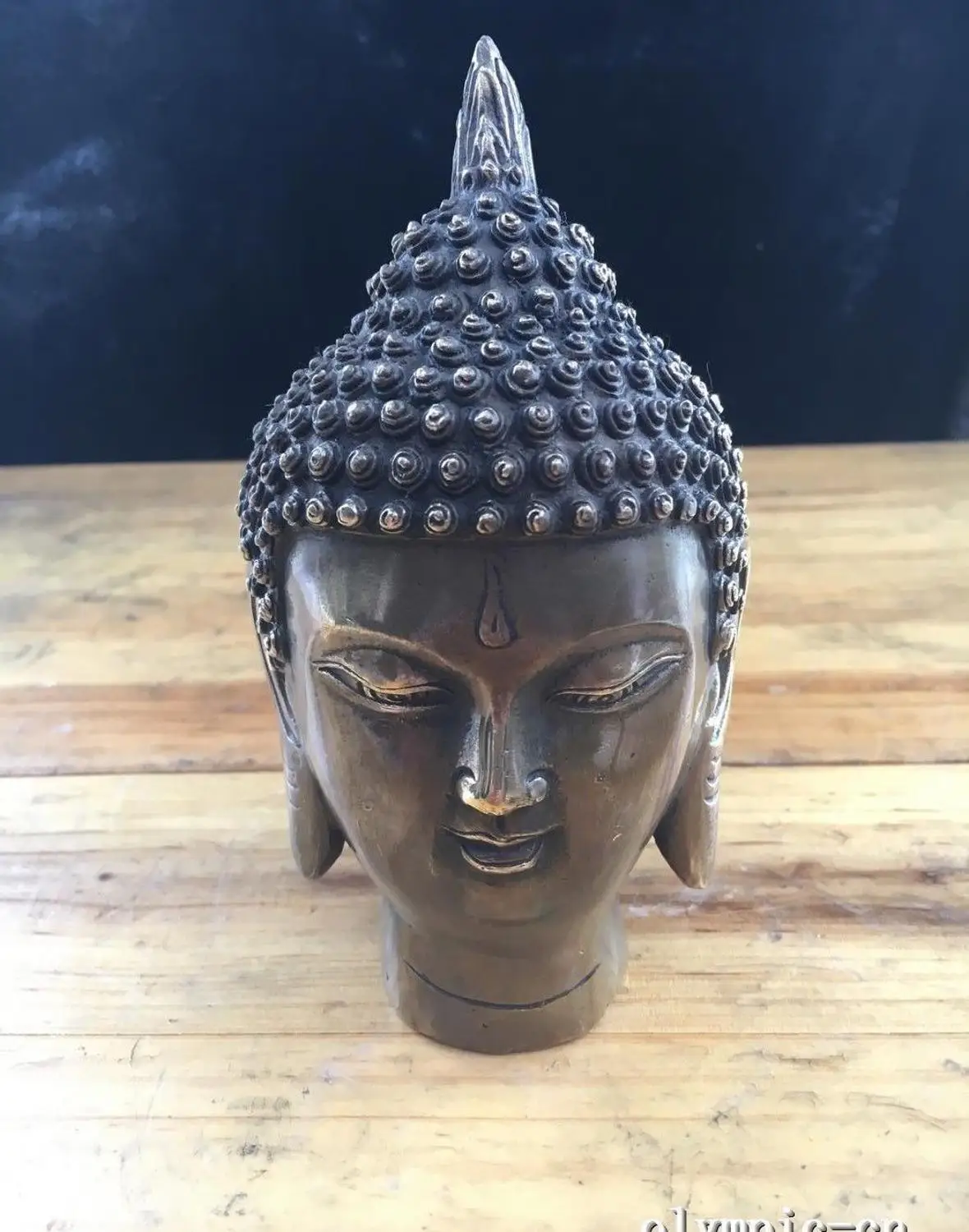 6'' bronze sculpture buddhism Sakyamuni buddha head statue