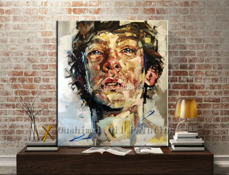 man face painting famous painter face paint  oil oainting wall sticker art painting on canvas for sale wall stickers home decor