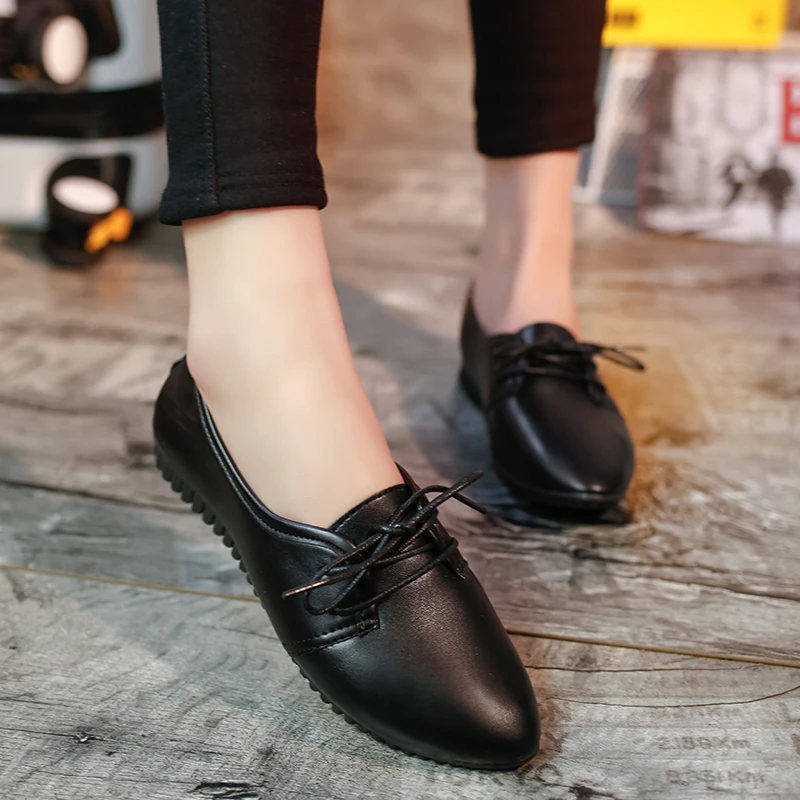 2021 New Women Shoes Women Flats Shoes Slip On Women Flat Doudou Shoes Lace-up Ladies Shoes edf45