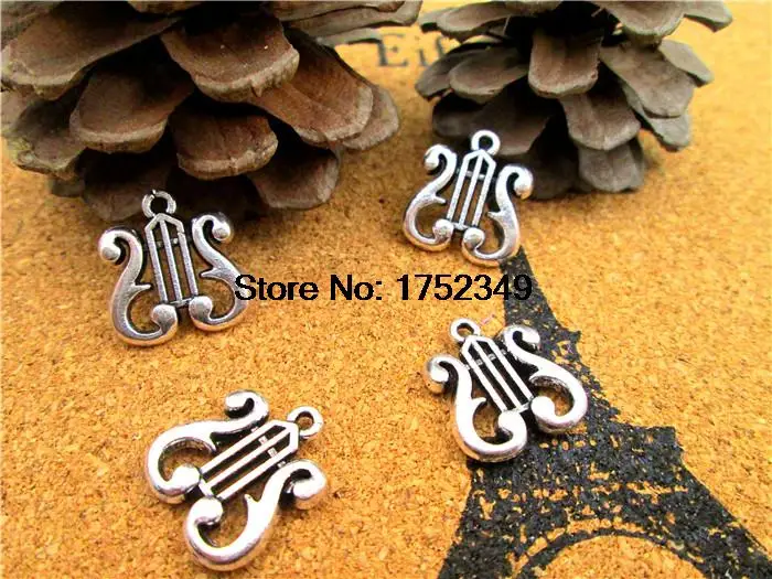 20pcs--  Harp Charms  Antique Tibetan silver  Harp Charms  pendants ,DIY Supplies 18x18mm