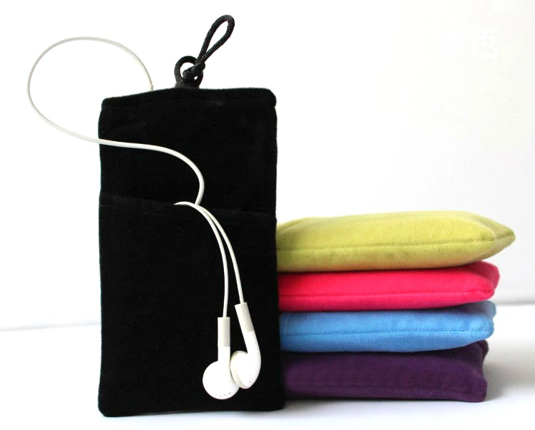 Flannel Soft Cloth Pouch Bag for iPhone 12 Pro Max 6.7\