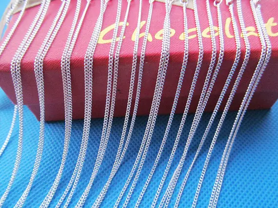 

Free Shipping 120pcs 18inch 1.30mm Solid Silver Plated Twist Encryption Link Chain Necklace Connector Charm,Lobster Clasp