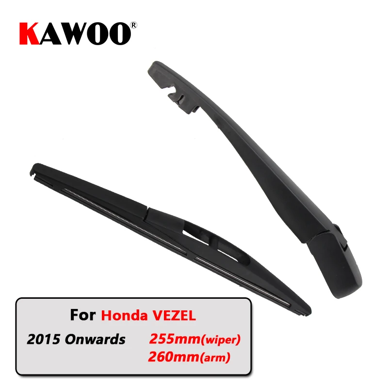 KAWOO Car Rear Wiper Blade Blades Back Window Wipers Arm For Honda VEZEL Hatchback (2015 Onwards) 255mm Car Accessories Styling