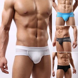 Männer Sexy Mesh Modal Dreieck Unterwäsche Briefs Atmungsaktiv Bulge Pouch Hose Männer Schriftsätze der Bikini Homosexuell Höschen calzoncillo