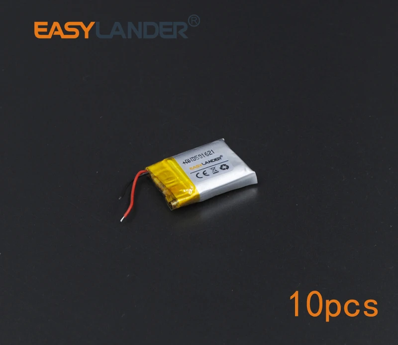 

10pcs/Lot 501521 3.7V 170mAh Rechargeable li Polymer Battery For bluetooth headset mouse Bracelet Wrist Watch 501621 051621