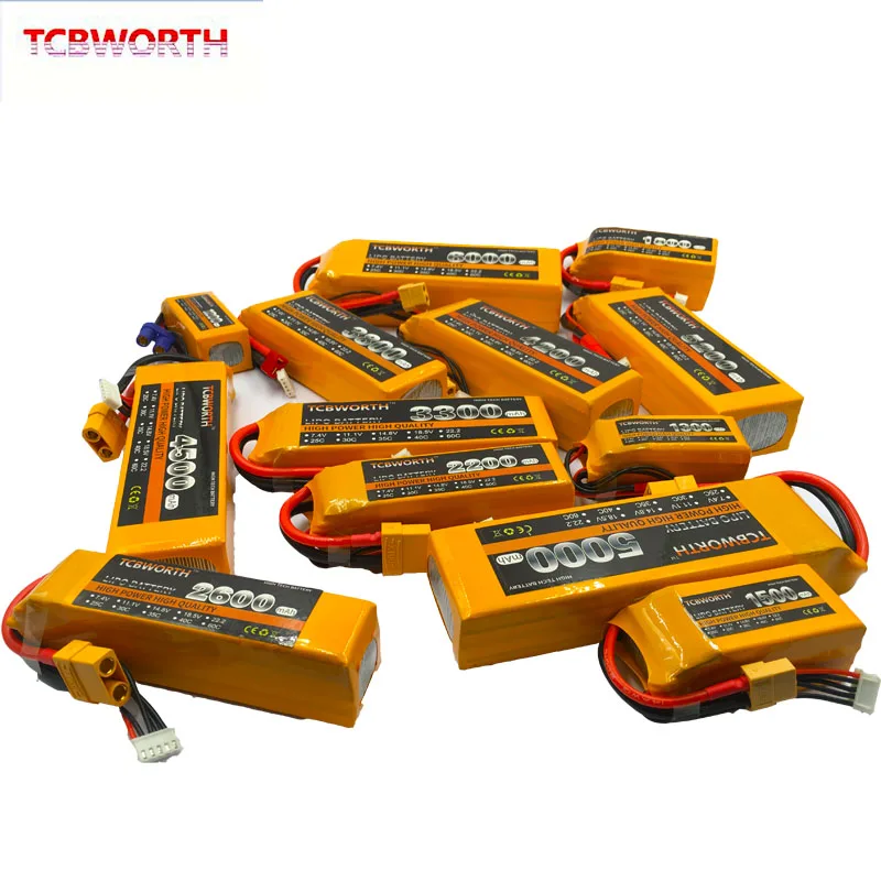 Nuova batteria Nano 4S RC LiPo 14.8V 1300 1500 1800 2200 3300 5000 6000mAh 25C 35C 60C per aereo RC Quadrotor auto Drone aereo