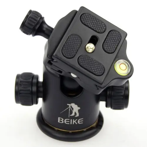 Beike alumínio BK-03 tripé bola cabeça + placa de liberação rápida pro câmera tripé carga máxima para 8kg