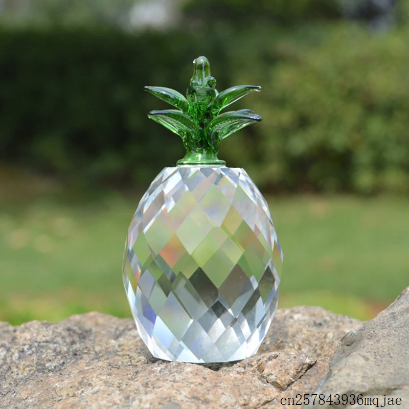 

50pcs Crystal Pineapple Plant Ornaments Decoration Mini Home Decoration Crystal K9 Wedding Decor Gifts