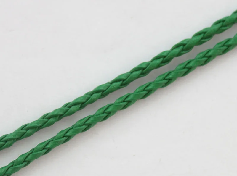 20 Meters of green artifical leather cord 3mm #22951