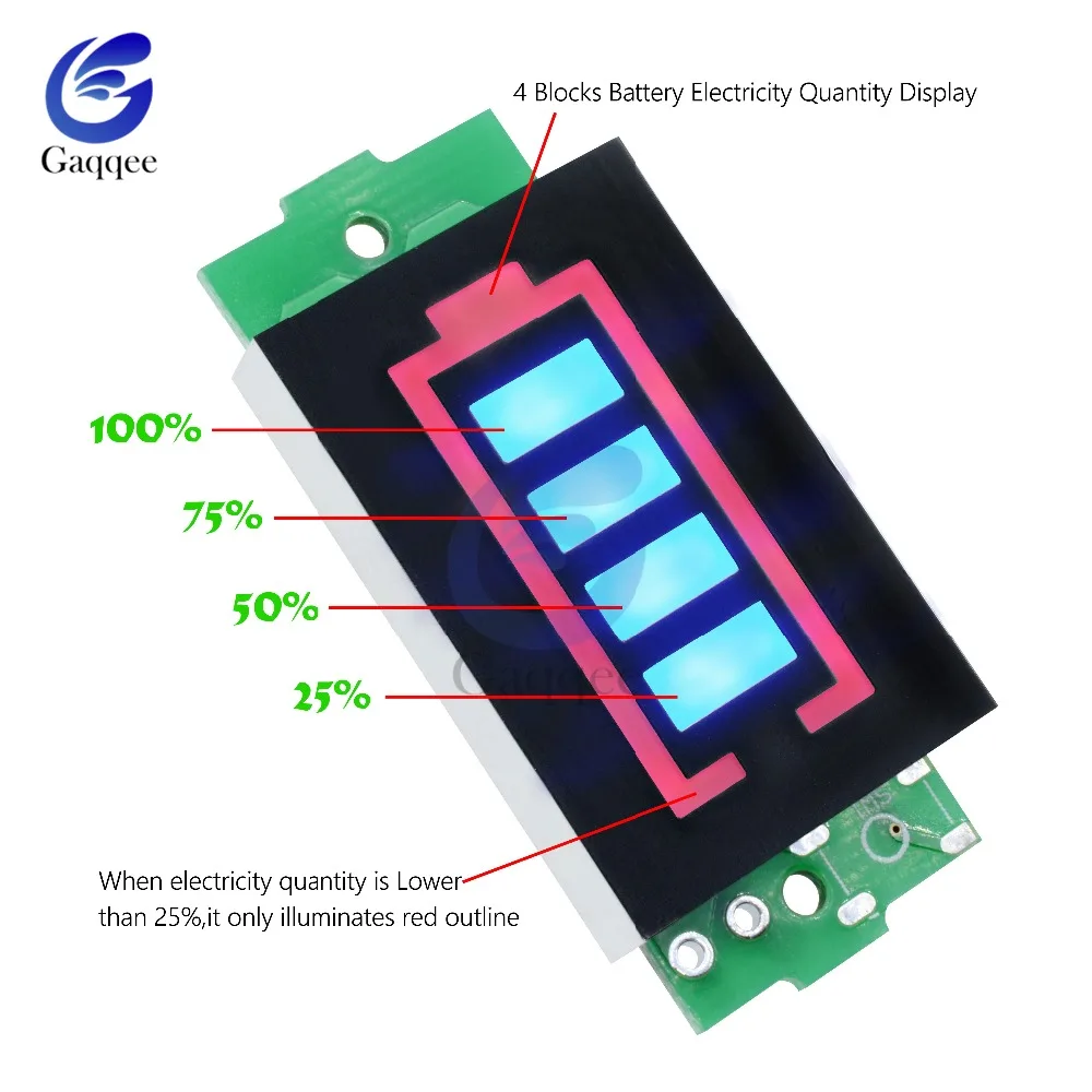1S/2S/3S /4S/6S/7S Battery Capacity Indicator Meter Power Level Tester Module Display Board Panel For 18650Li-po Li-ion Battery