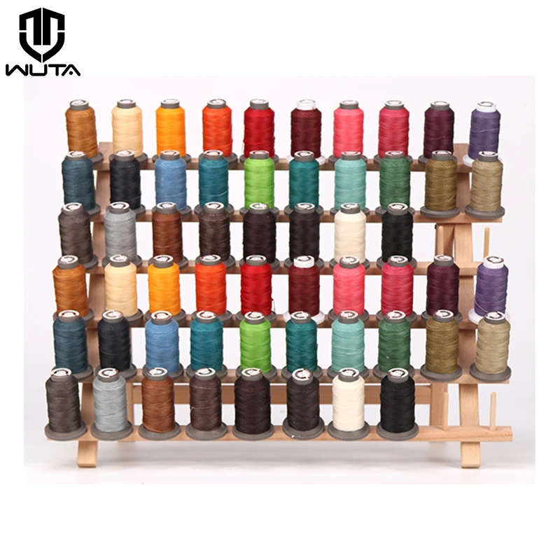 WUTA 1Pcs 120 Meter Leather Craft Waxed Thread  Round 0.45mm Polyester Hand Sewing Line DIY Cord Leather Working