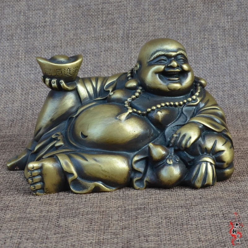 

Rare old Ming Dynasty copper ornaments Buddha statue,best collection& adornment,Free shipping