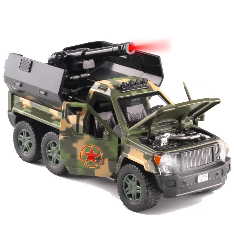 

Boutique 1:32 George Barton 6 tire vehicle alloy model,simulation die-cast metal sound and light back force model,free shipping