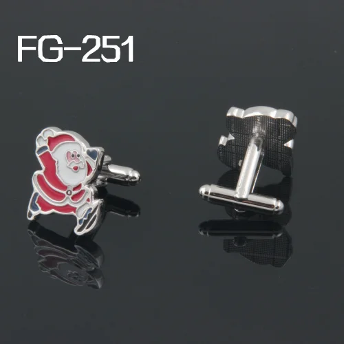 Fashion Cufflinks FREE SHIPPING:High Quality Cufflinks For Men  FIGURE  2017Cuff Links FG-251 Santa Claus Wholesales