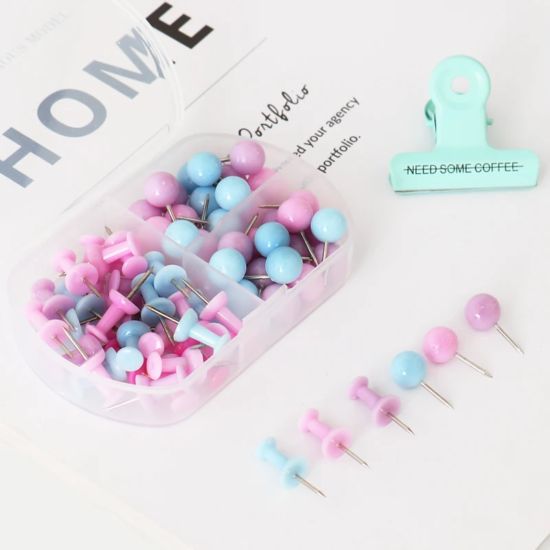 TUTU Creative colorful Map Tacks Push Pins Wall Bulletin Boards Thumb Tacks Decorative for Cork Board Home Office H0317