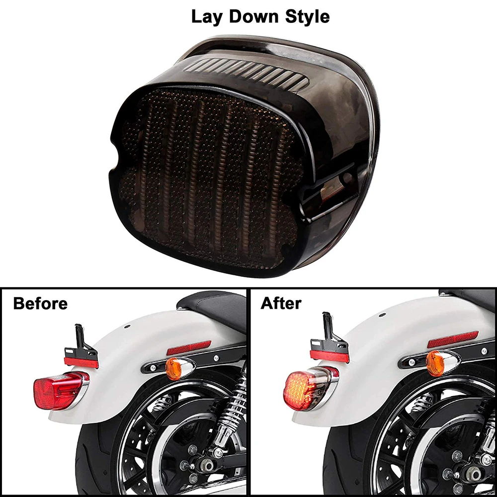 LED Taillight with Braking Turn Signal 1 pcs Replacement Tail Light for-Harley Dyna Road King Electra Glide Street Bob Touring