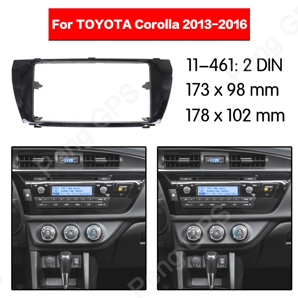 2 DIN Car Radio stereo Fitting installation adapter fascia For TOYOTA Corolla 2013 2014 2015 2016 frame Audio