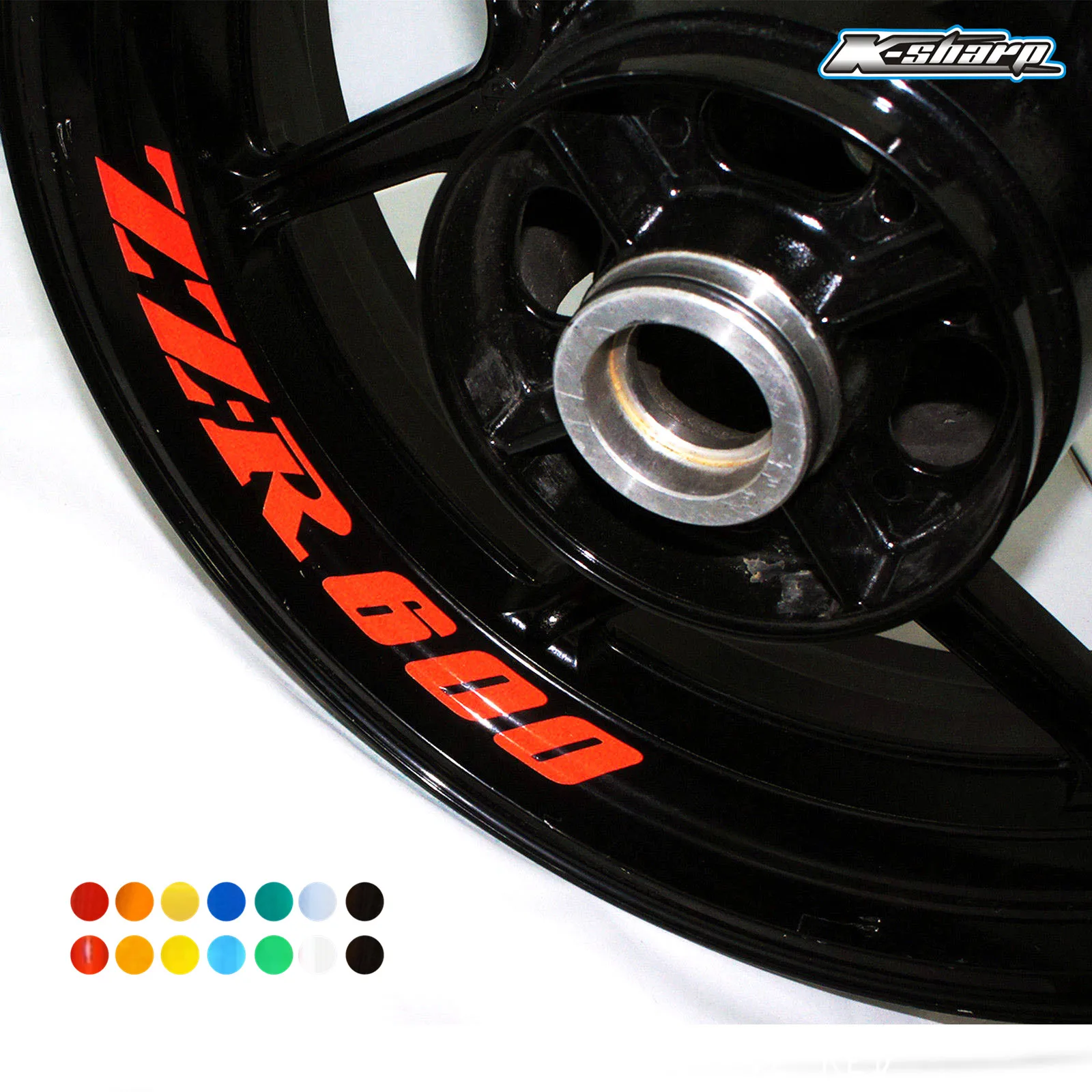 

8 X Motorcycle tire sticker reflective waterproof stripe sticker on wheel hub For KAWASAKI ZZR600 ZZR 600