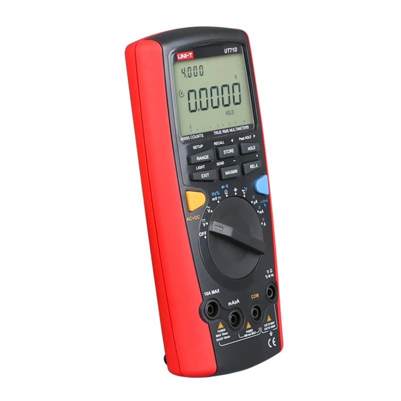 UNI-T UT71D Smart Multimeter Intelligent True RMS Digital Volt Amp Ohm Capacitance Meter Thermometer USB Interface PC Software