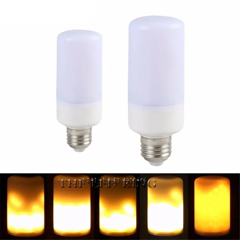 

1- 10X Led Flame Lamp Flame Effect Fire Light Bulbs E27 15W 220V 110V E26 E14 2835SMD Flickering Emulation 1300K 85-265V 3 Modes