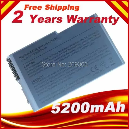 

Laptop Battery for Dell Latitude D500 D505 D510 D520 D530 D600 D610 for Precision M20 C1295 M9014 U1544 W1605 Y1338