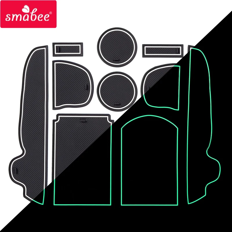 Smabee Gate slot mat For Toyota RAV4 2006 ~ 2012 XA30 RAV 4 2007 2008 2009 2010 2011 Cup Holders Non-slip mats accessories