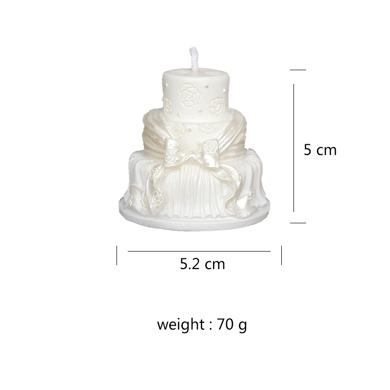 Silicone Mold for Soap Candle Making 3D Cake Shape Handmade Craft Resin Clay Moulds Chocolate Fondant Cake Decorating Tool