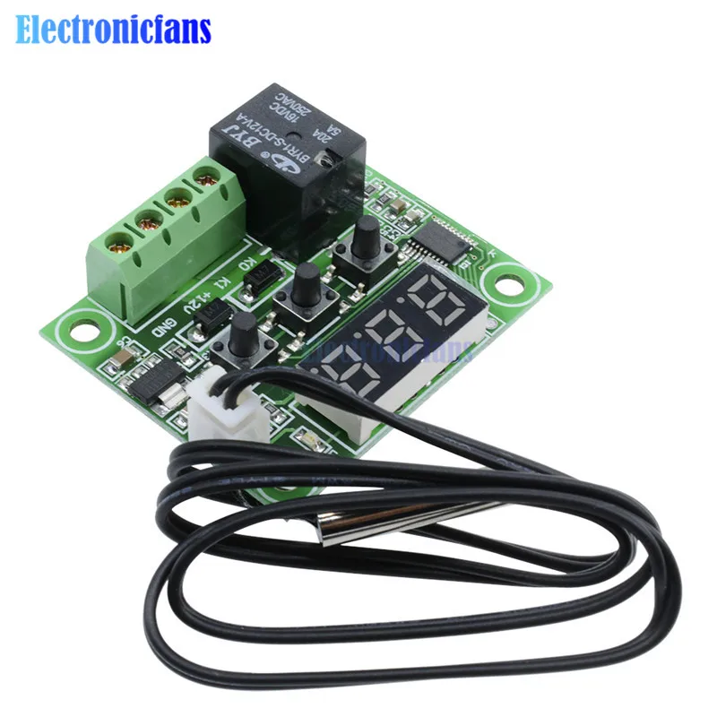 W1209 Digital LED DC 12V Heat Cool Temp Thermostat Temperature Control Switch Module On/Off Controller Board + NTC Sensor
