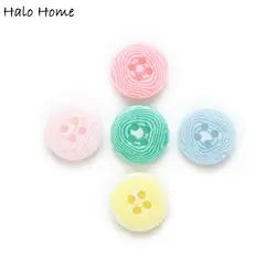 New Stely 50pcs Mixed Embedded Inline Pattern Resin 4 Holes Sewing Clothing Resin Buttons Scrapbooking Card Making DIY 13mm