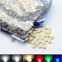 1pcs 100pcs 1000pcs LED COB Lamp Chip 1W 3W 3.2-3.6V Input Mini LED Bulb Diode Bead For DIY LED Floodlight Spotlight Downlight