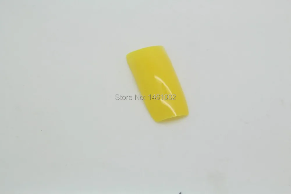 500pcs/lot yellow color  false nails women artificial acrylic metal nail tips fake nails fashion design nail beauty yellow