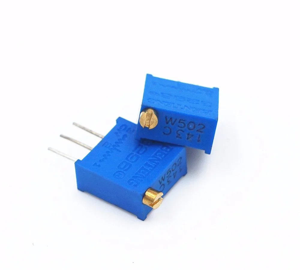 75Pcs 3296W Multiturn Trimmer Potentiometer Kit High Precision 3296 Variable Resistor 100 500R 1K 2K 5K 10K 20K 50K 100K 200K 1M