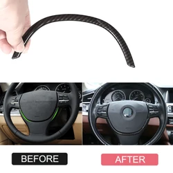 JEAZEA New Carbon Fiber ABS Steering Wheel Cover Trim U-shape For BMW 5 Series F07 F10 520i 528i 535i 535GT 2011 2012 2013 2014