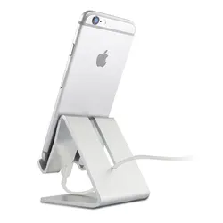 Universal Aluminum Metal Cell Phone Tablets PC Desk Stand USB Charger Dock For iPhone 5 6 6s Plus 7 7 4 se 8 Desktop Sync Stand