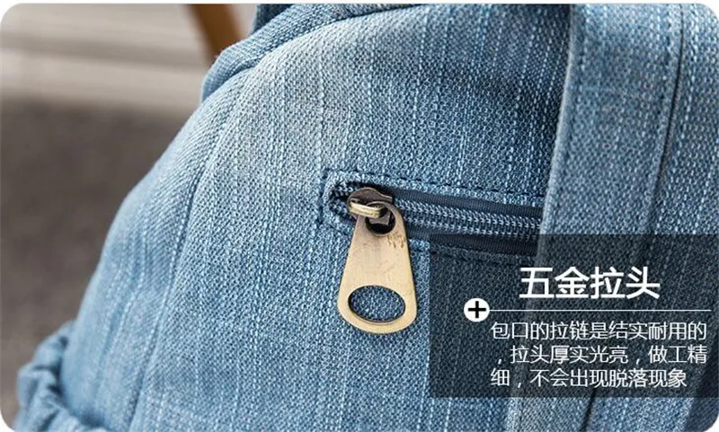 حقائب سفر جديدة من الدنيم لعام 2023 للفتيات على طراز الكلية حقائب كبيرة الحجم للأمهات حقائب مدرسية للشحن الفوري MN1261 #4