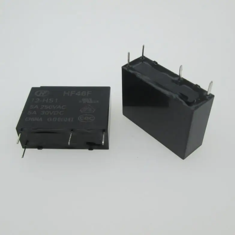 HOT NEW 12V relay HF46F 12-HS1 HF46F 012-HS1 HF46F-12-HS1 HF46F-012-HS1 HF46F-12HS1 12V 12VDC DC12V 5A 250VAC 4PIN