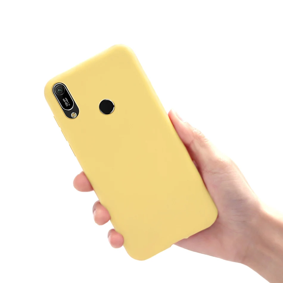 Candy Color Silicone Case For Huawei Y6 Y7 Pro Prime 2019 Y6 Y7 Y5 2018 Honor 7C 7A Pro 8A 8C 8X Play 6A Cover Phone Case Bumper